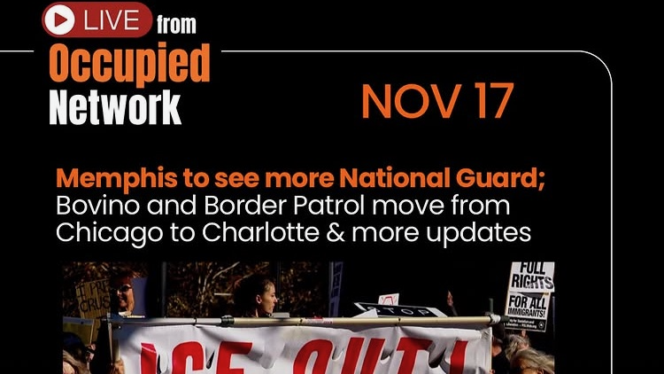 Screenshot: Live From Occupied Instagram post reporting on National Guard and Customs and Border Patrol occupation of American cities.