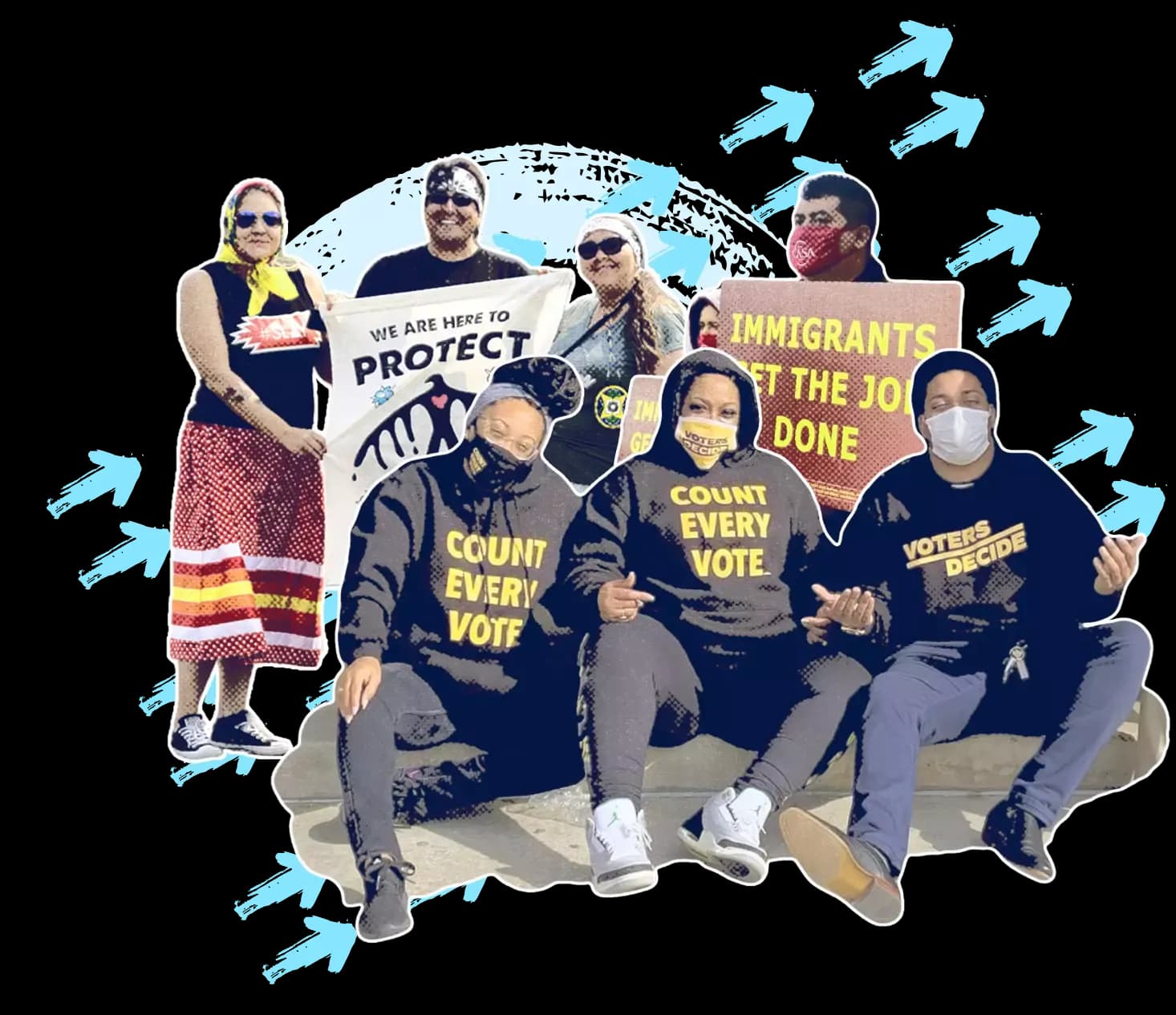 Collage of organizers