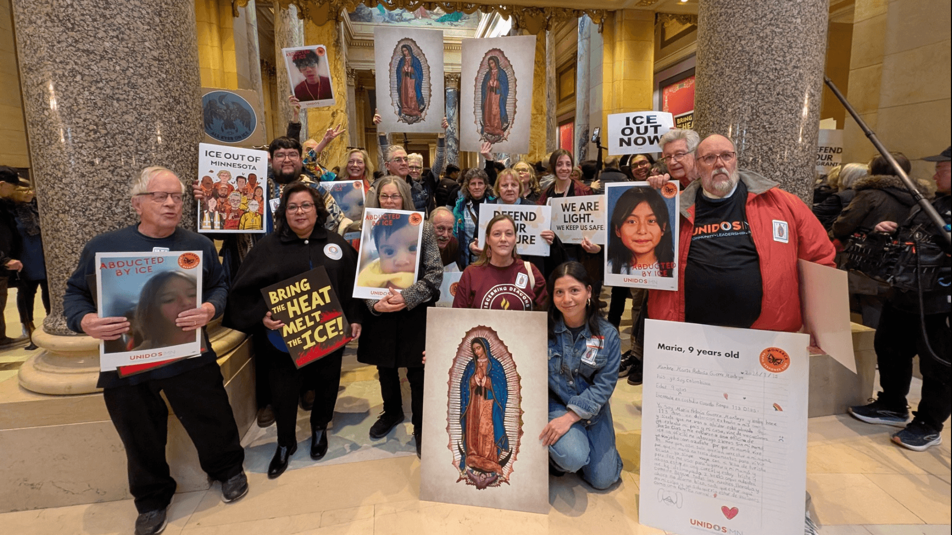 Photo: Unidos MN Education Fund protesting ICE in Minnesota.