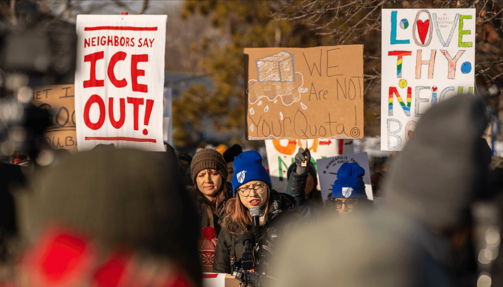 Photo: ISAIAH and others – protest and rally against ICE presence in Minnesota and in memory of Renee Good