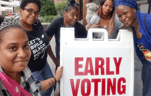Photo: MVF partner BLOC MKE rallies for early voting in Milwaukee.