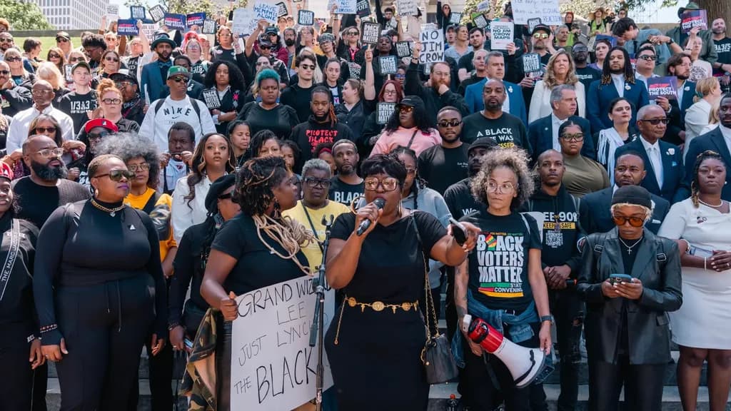 Photo: Civic TN and other MVF partners mobilized thousands of demonstrators to resist racial gerrymandering and demand fair representation after the Supreme Court ruling in Louisiana v. Callais, which gutted the Voting Rights Act.